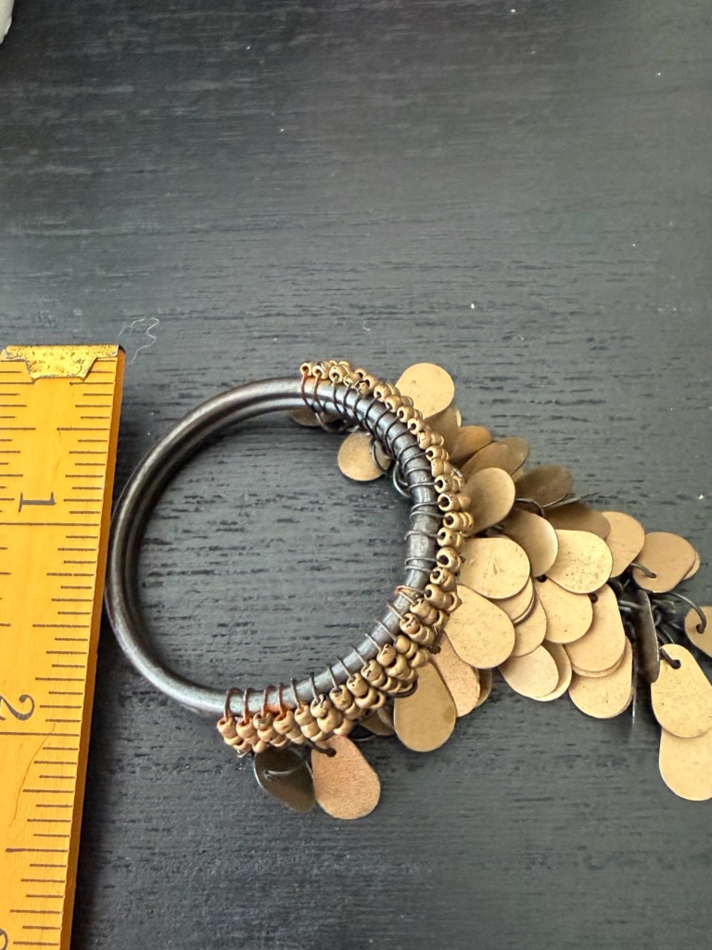 Napkin rings set of 4 bronze - Picture 3 of 5